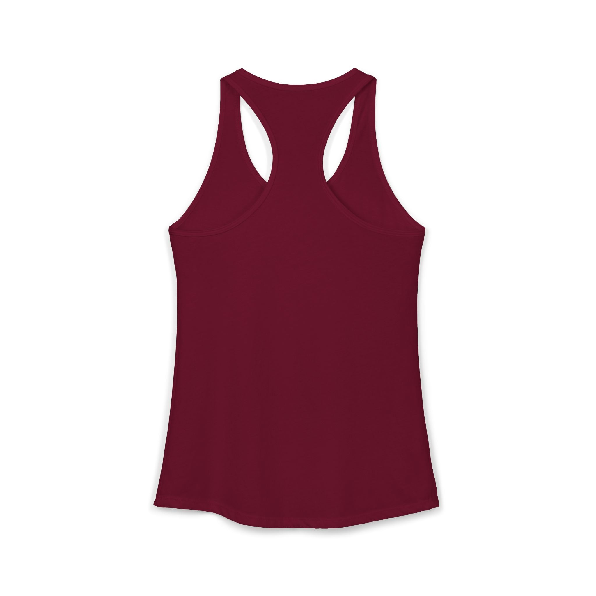 I Workout To Burn Off The Crazy - Women's Ideal Racerback Tank - White Font - Print on Front - Plain Back