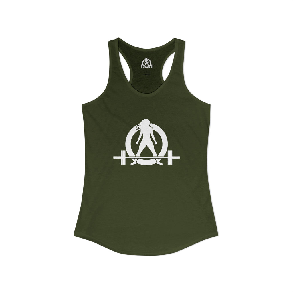 Cardio? Lift Weights Faster – Ideal Racerback Tank (Front & Back Print)
