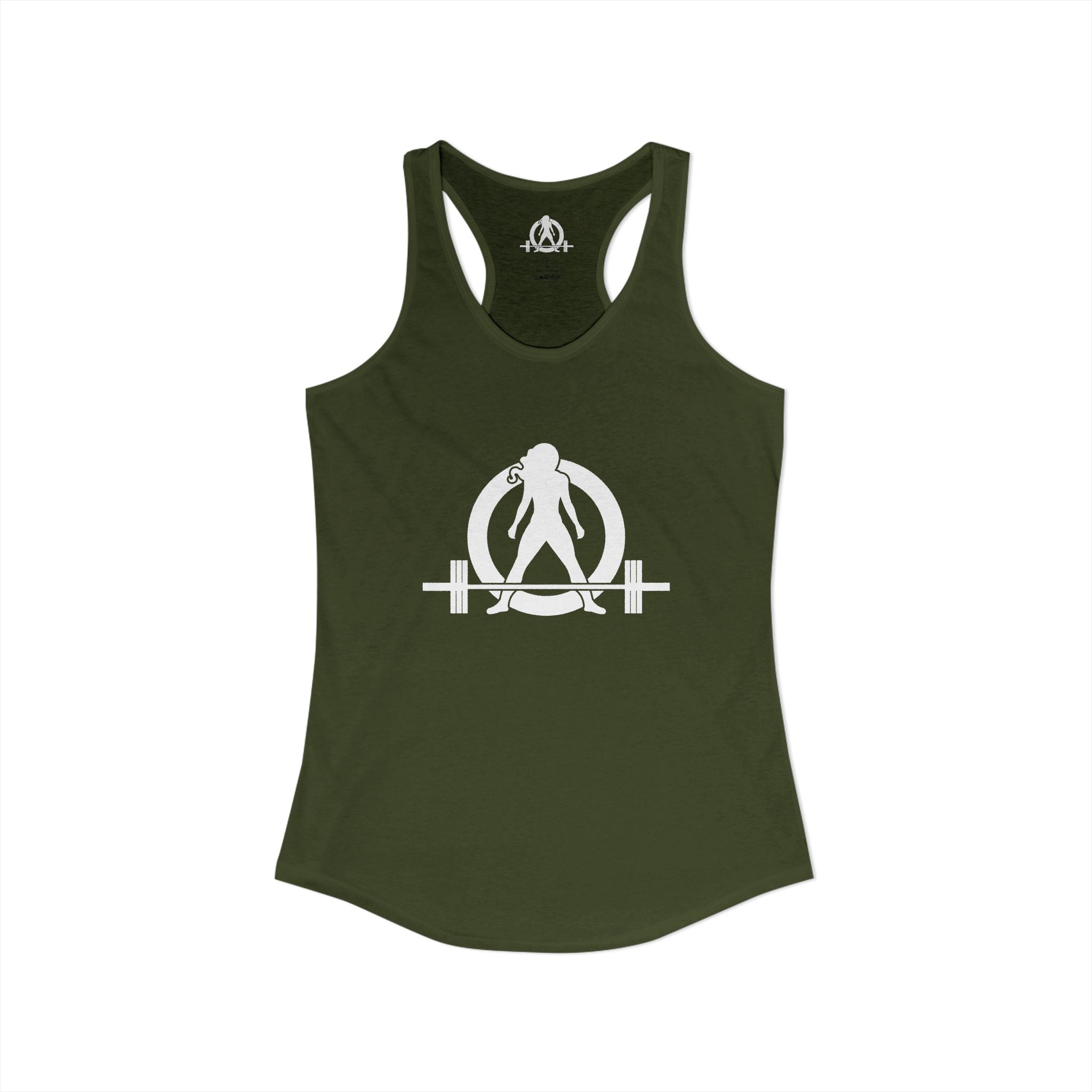 Cardio? Lift Weights Faster – Ideal Racerback Tank (Front & Back Print)