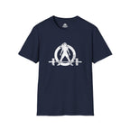 WWLW White Distressed Unisex Softstyle T-Shirt - White Distressed Logo - Plain Back