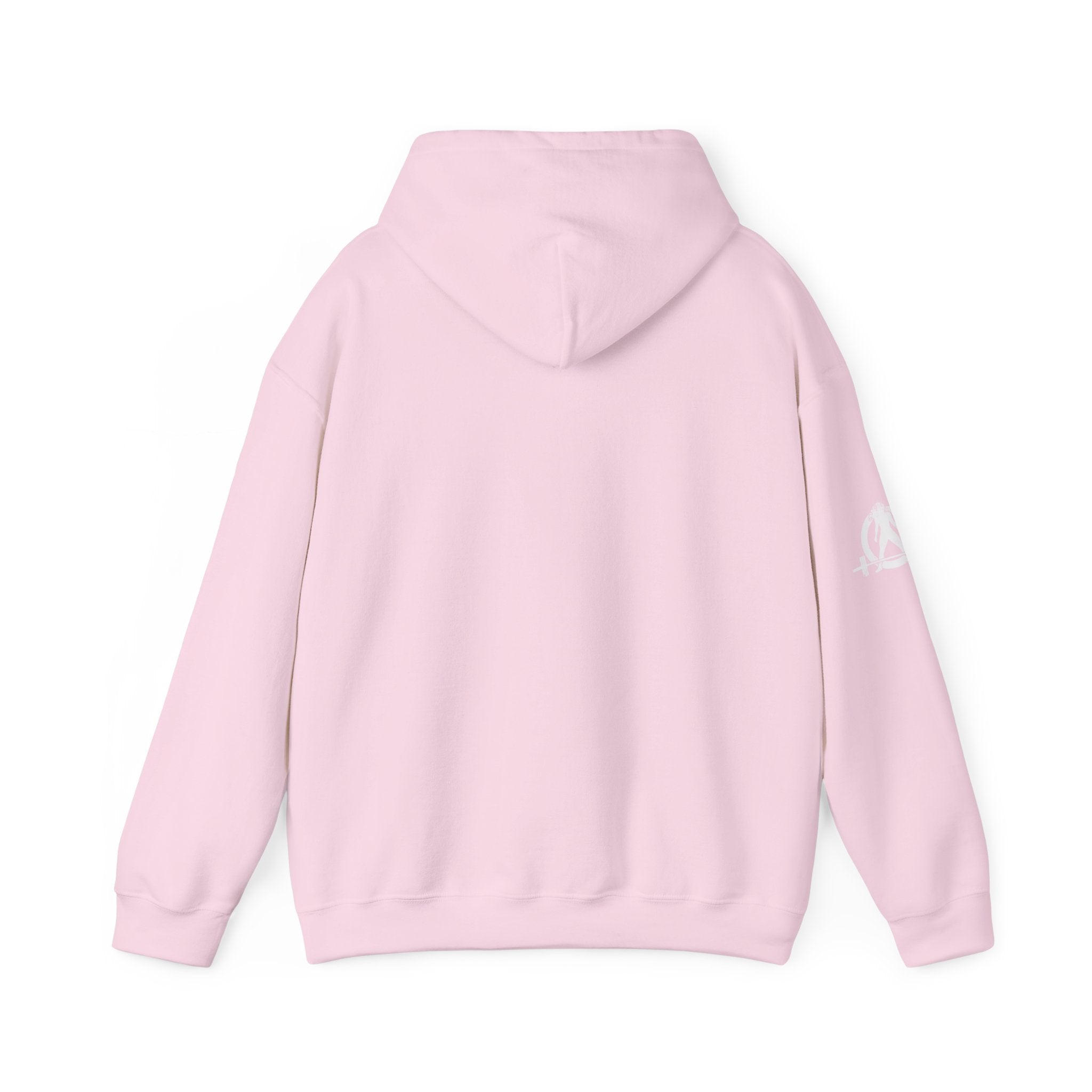 Coffee & Barbells - Unisex Heavy Blend Hooded Sweatshirt - White Logo on Front & Right Sleeve
