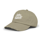 Coffee & Barbells - Unisex Distressed Cap - White Logo