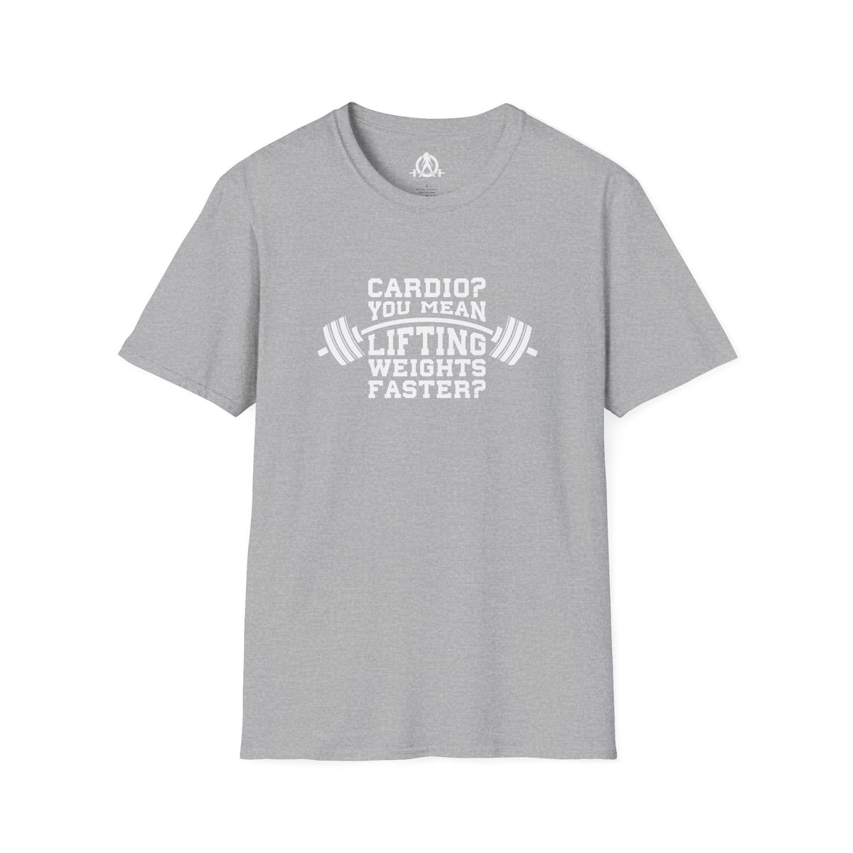 Cardio? Lift Weights Faster - Unisex Softstyle T-Shirt - Front Logo
