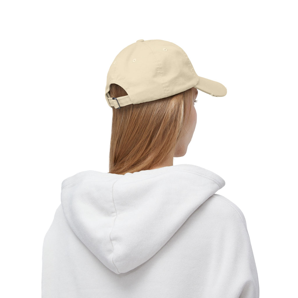 Coffee & Barbells - Unisex Distressed Cap - White Logo