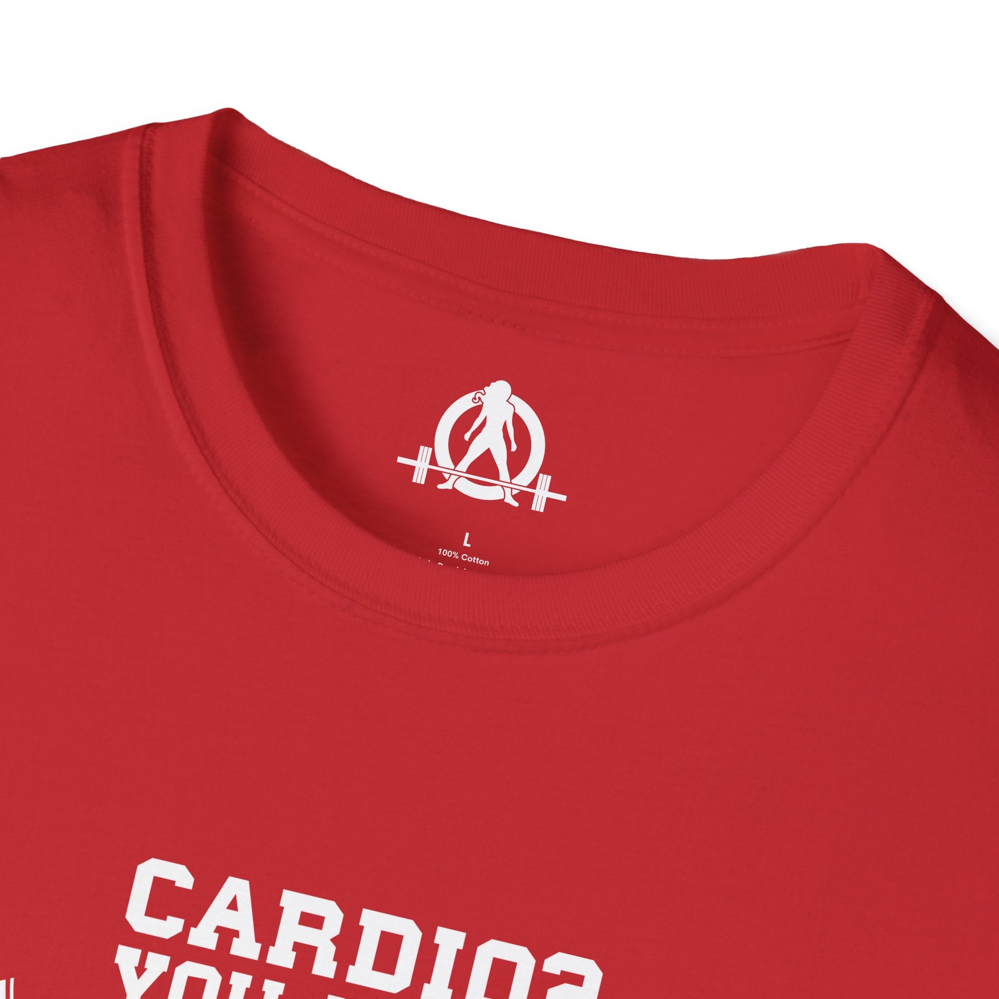 Cardio? Lift Weights Faster - Unisex Softstyle T-Shirt - Front Logo