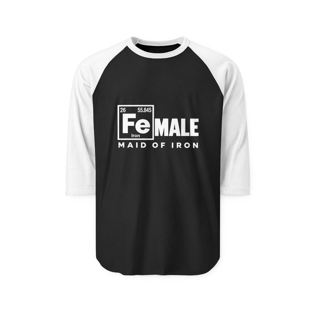 Maid of Iron — Unisex ¾ Sleeve Raglan — Front Print
