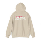 Good Girls Tone Bad Girls Deadlift - Distressed White Dark Logo - Unisex Heavy Blend Hooded Sweatshirt