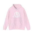 Lift Heavy Run Fast - Unisex Heavy Blend Hooded Sweatshirt - Front White & Back Logo