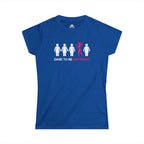 Dare To Be Different - Flex - Women's Softstyle Tee - Logo on Front - Plain Back