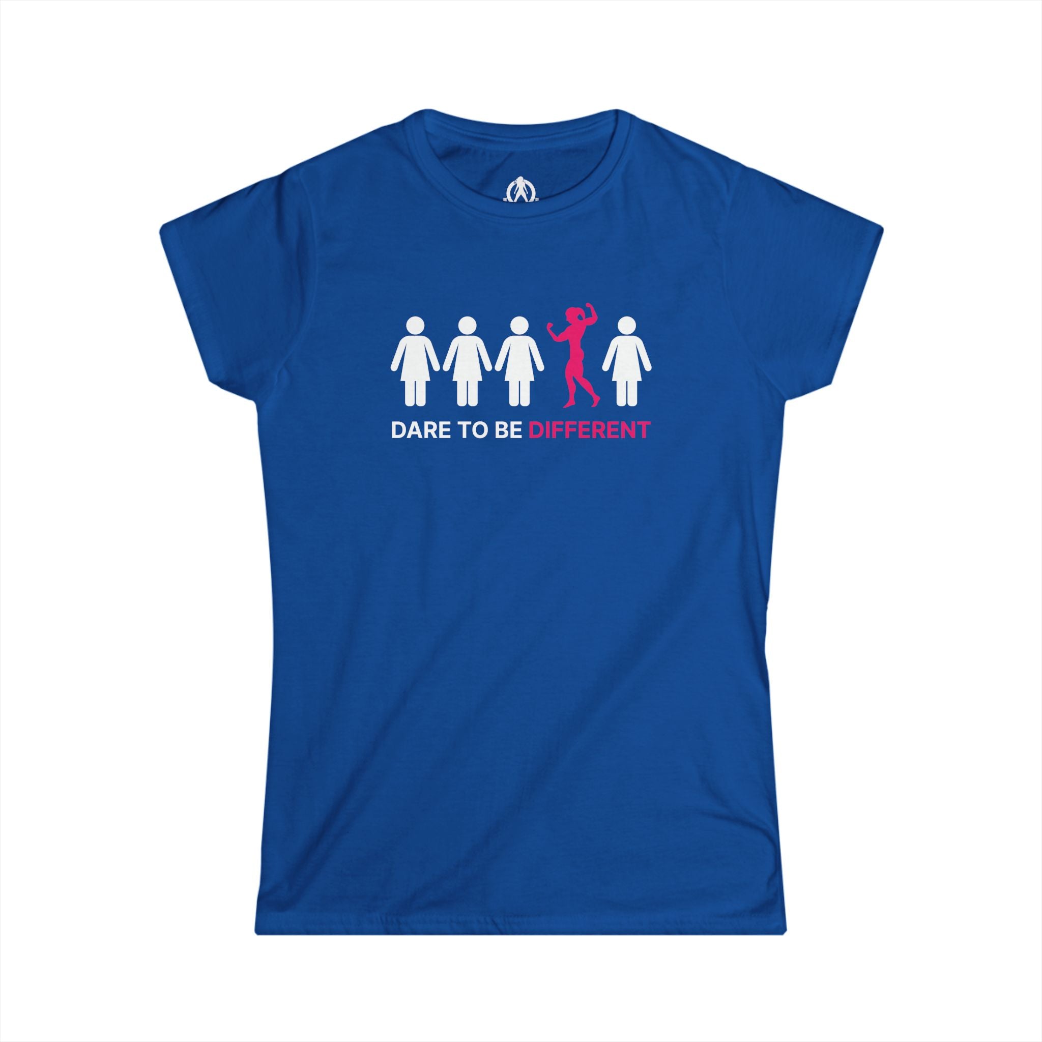 Dare To Be Different - Flex - Women's Softstyle Tee - Logo on Front - Plain Back