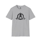 Unisex Softstyle T-Shirt - Black Distressed Logo - Plain Back (BEST SELLER)