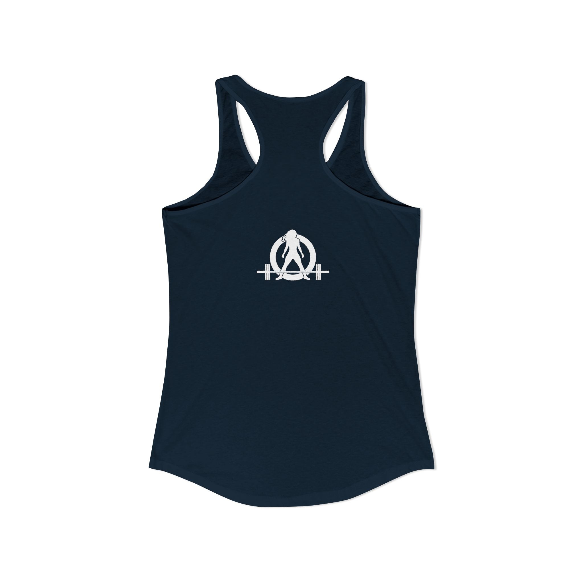 Built Different - Women's Ideal Racerback Tank - White Logo