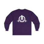 Lift Heavy Run Fast - Ultra Cotton Long Sleeve Tee - White Logo Front & Back