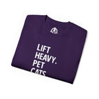 Lift Heavy Pet Cats - Unisex Ultra Cotton Tee - White Logo
