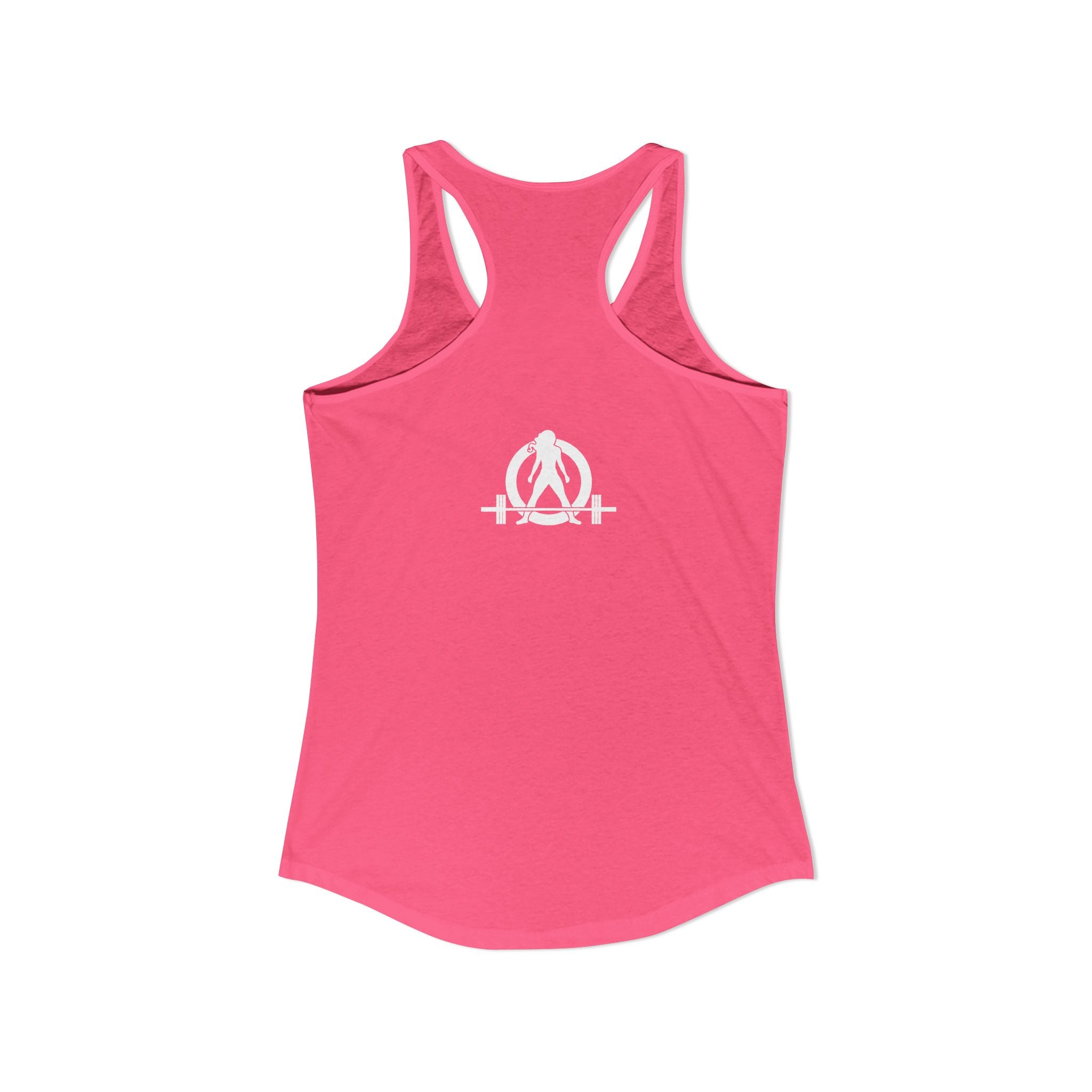 Built Different - Women's Ideal Racerback Tank - White Logo