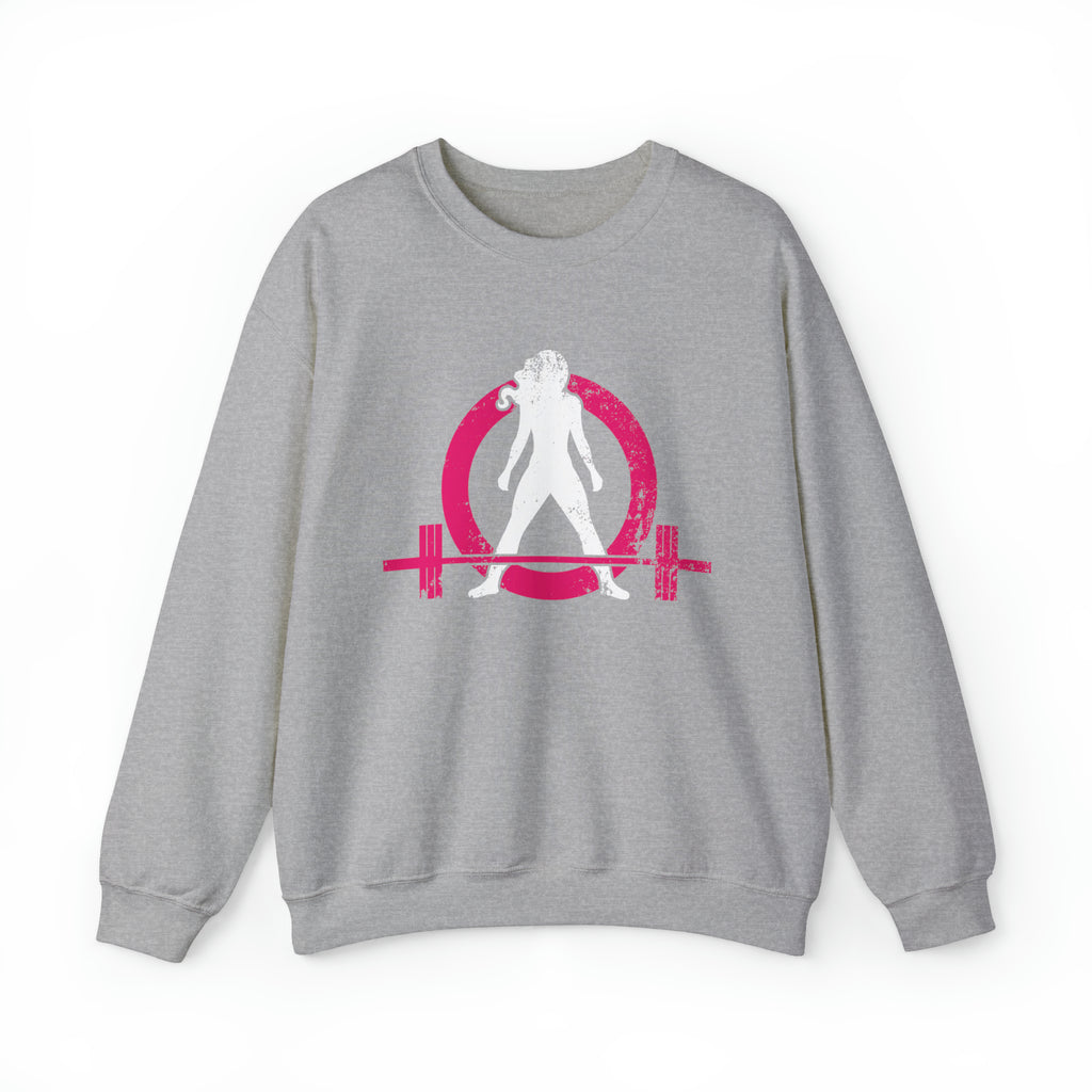 Distressed Logo - Unisex Heavy Blend™ Crewneck Sweatshirt - Inverted Color Logo