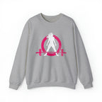 Distressed Logo - Unisex Heavy Blend™ Crewneck Sweatshirt - Inverted Color Logo