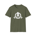 Kick Your Ass – Unisex Softstyle Tee | White Front, Plain Back