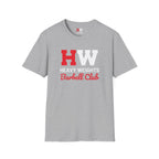 Heavy Weights Barbell Club  - Unisex Softstyle T-Shirt - Black Logo - Plain Back