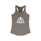 45 + 45 = 135 - Women's Ideal Racerback Tank - White Print Front & Back