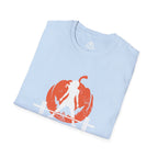 Halloween Pumpkin  - Unisex Softstyle T-Shirt - White Logo - Plain Back