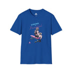 Strong Is Beautiful - Comic - Unisex Softstyle T-Shirt - White Print on Front Plain Back