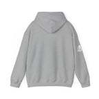 I Could Squat You - Classic Logo White - Unisex Heavy Blend Hooded Sweatshirt -  White Logo Front Arm Plain Back