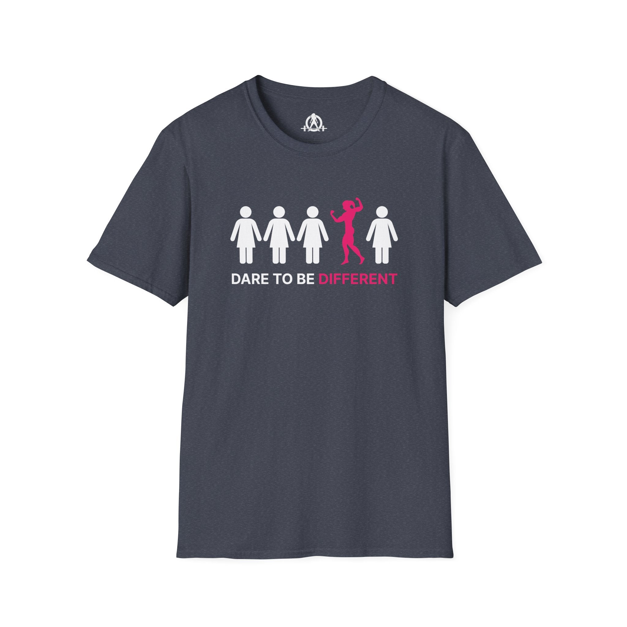 Dare To Be Different - Flex - Unisex Softstyle T-Shirt - Logo Front - Plain Back