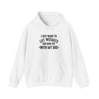 Lift Weights & Hang Out With My Dog  - Dark Logo  - Unisex Heavy Blend Hooded Sweatshirt - Front Black Logo
