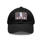 Dad Hat with Leather Patch (Rectangle) - USA Dark Logo