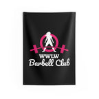 Indoor Wall Tapestries - Black WWLW Barbell Club