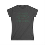 Lift Weights & Hang With My Dog - Women's Softstyle Tee - Distressed Color Logo - Plain Back