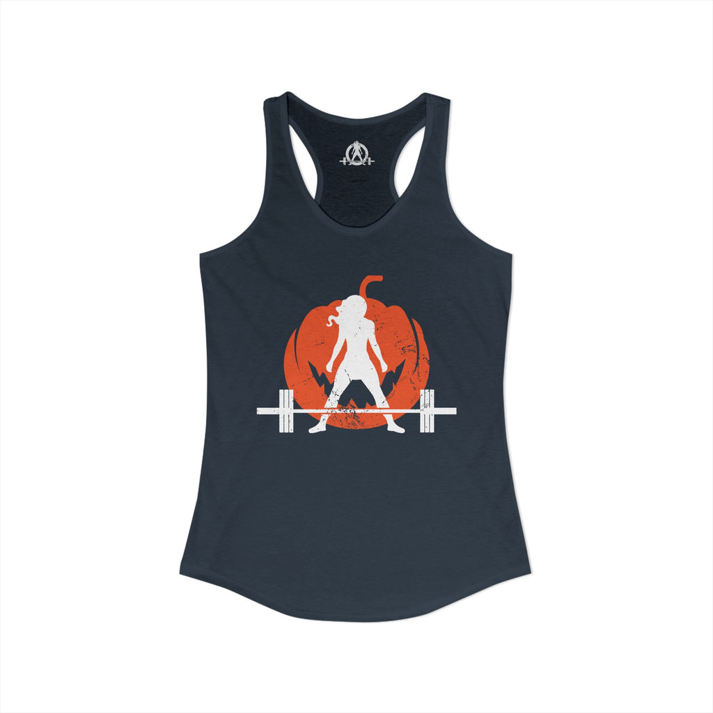 Halloween Deadlift Logo V2 - Women's Ideal Racerback Tank - Plain Back