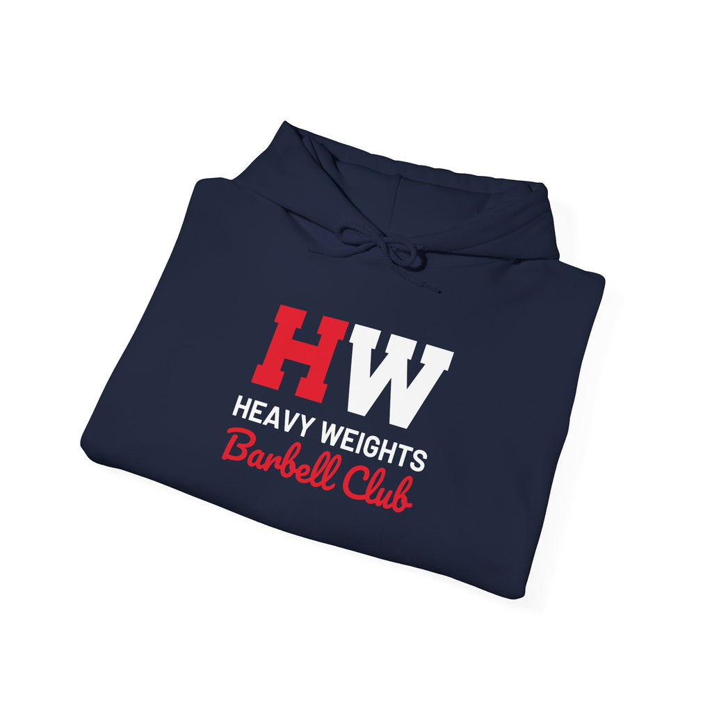 Heavy Weights Barbell Club  - Unisex Heavy Blend Hooded Sweatshirt  - Front Logo