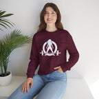 Iron Sharpens Iron - Unisex Heavy Blend™ Crewneck Sweatshirt - Front White Logo - Print on Front & Back