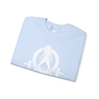 Iron Sharpens Iron - Unisex Heavy Blend™ Crewneck Sweatshirt - Front White Logo - Print on Front & Back