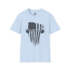 USA Barbell  - Unisex Softstyle T-Shirt - Black Logo - Plain Back