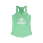 45 + 45 = 135 - Women's Ideal Racerback Tank - White Print Front & Back
