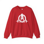 Iron Sharpens Iron - Unisex Heavy Blend™ Crewneck Sweatshirt - Front White Logo - Print on Front & Back