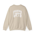 Grandma Lifts - Crewneck Sweatshirt — Front & Back White Logo