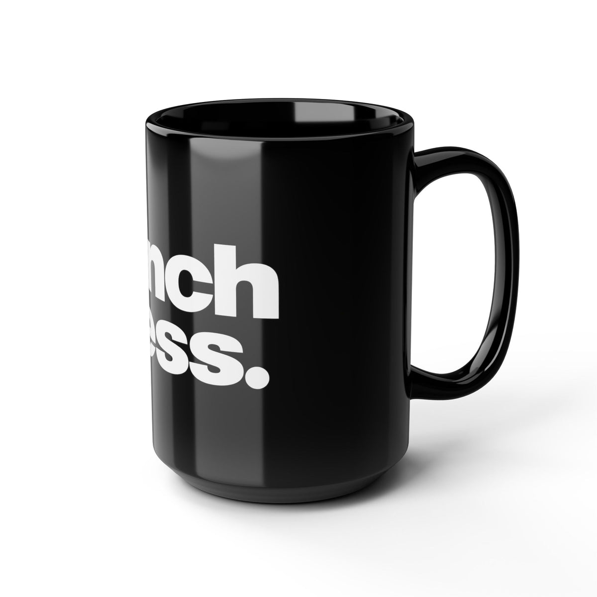 Bench Press Mug — 15oz Black Coffee Cup for Gym Lovers