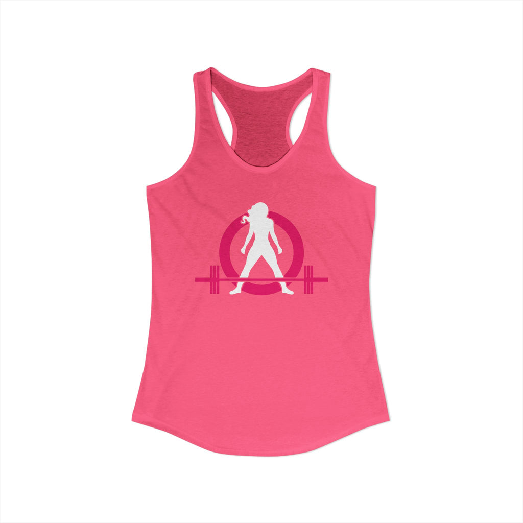 WWLW Classic Logo Racer Back Tank Top (BEST SELLER) - Women's Ideal Racerback Tank - Classic Light Logo - Plain Back