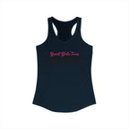 Good Girls Tone, Bad Girls Deadlift - Women's Ideal Racerback Tank - Distressed Dark Logo