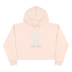 Just Lift It - Empowered Crop Hoodie – White Logo - Plain Back