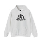 Lift Heavy Run Fast - Unisex Heavy Blend Hooded Sweatshirt  - Front & Back Black Logo