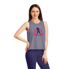Women's Dancer Cropped Tank Top - Classic Color Logo Front