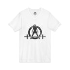 Strong Is Beautiful - Distressed Black Logo - Unisex Jersey Short Sleeve V-Neck Tee