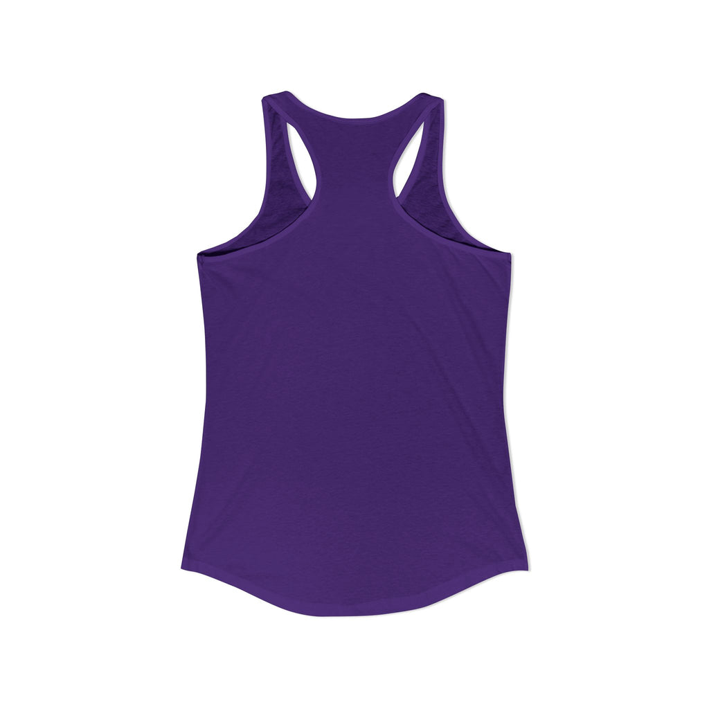 Grandma Lifts - Women's Ideal Racerback Tank - Black Logo Front Plain Back