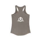 I Could Squat You - Women's Ideal Racerback Tank - White Logo Front & Back