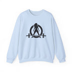 Lift Heavy Run Fast - Unisex Heavy Blend™ Crewneck Sweatshirt - Black Logo Front & Back